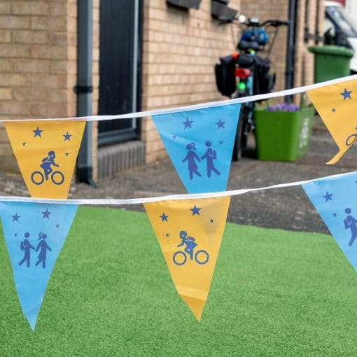 Bunting Stars Walkers Cyclist.