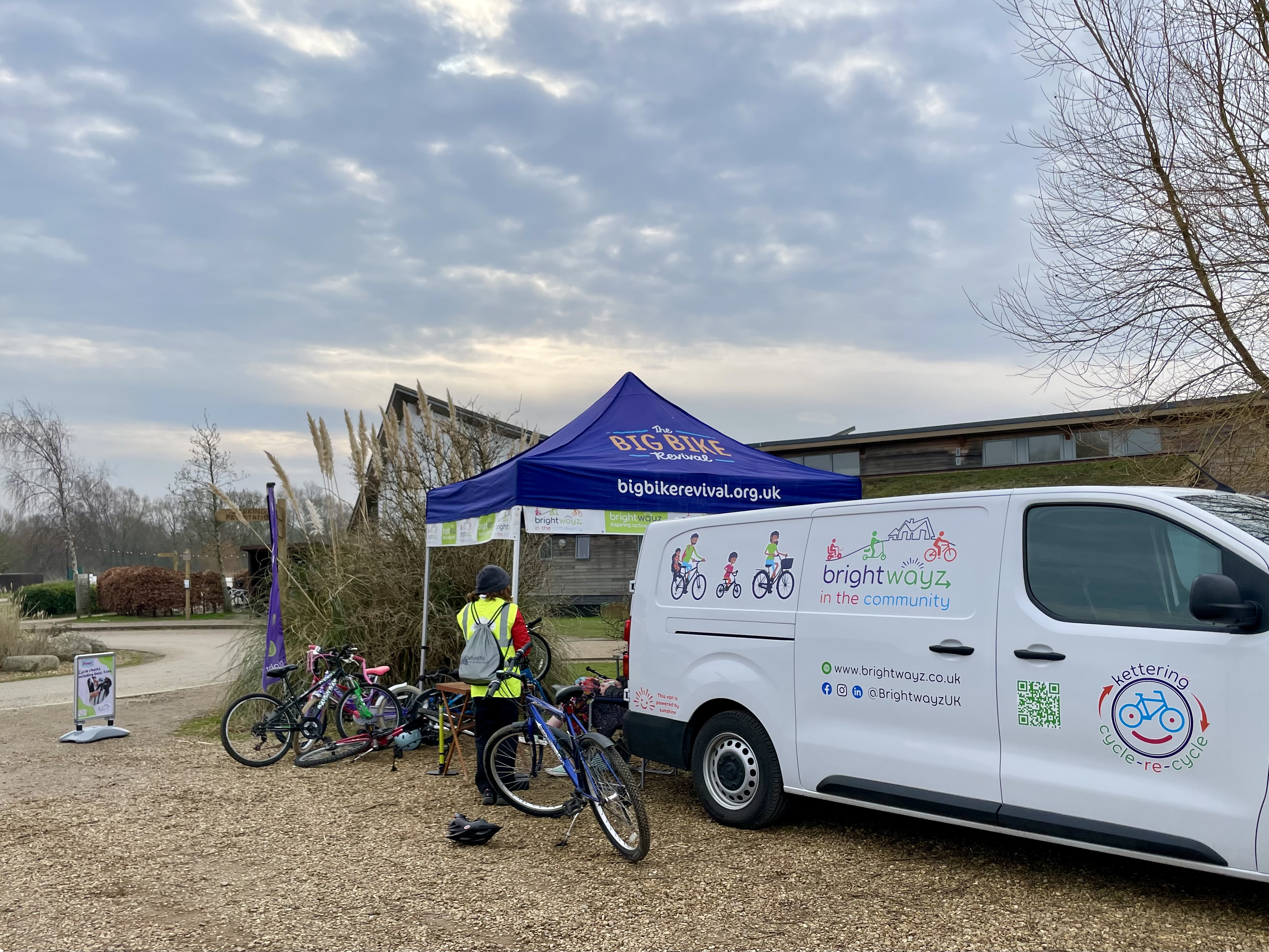 Brightwayz van at Stanwick Lakes.