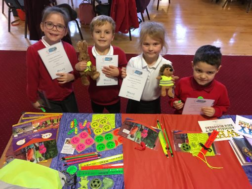 Young children with awards