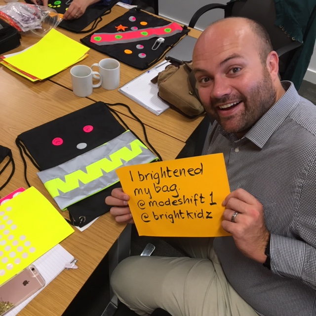 High vis bag decorating
