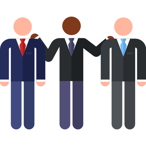 Meeting, men in suits.