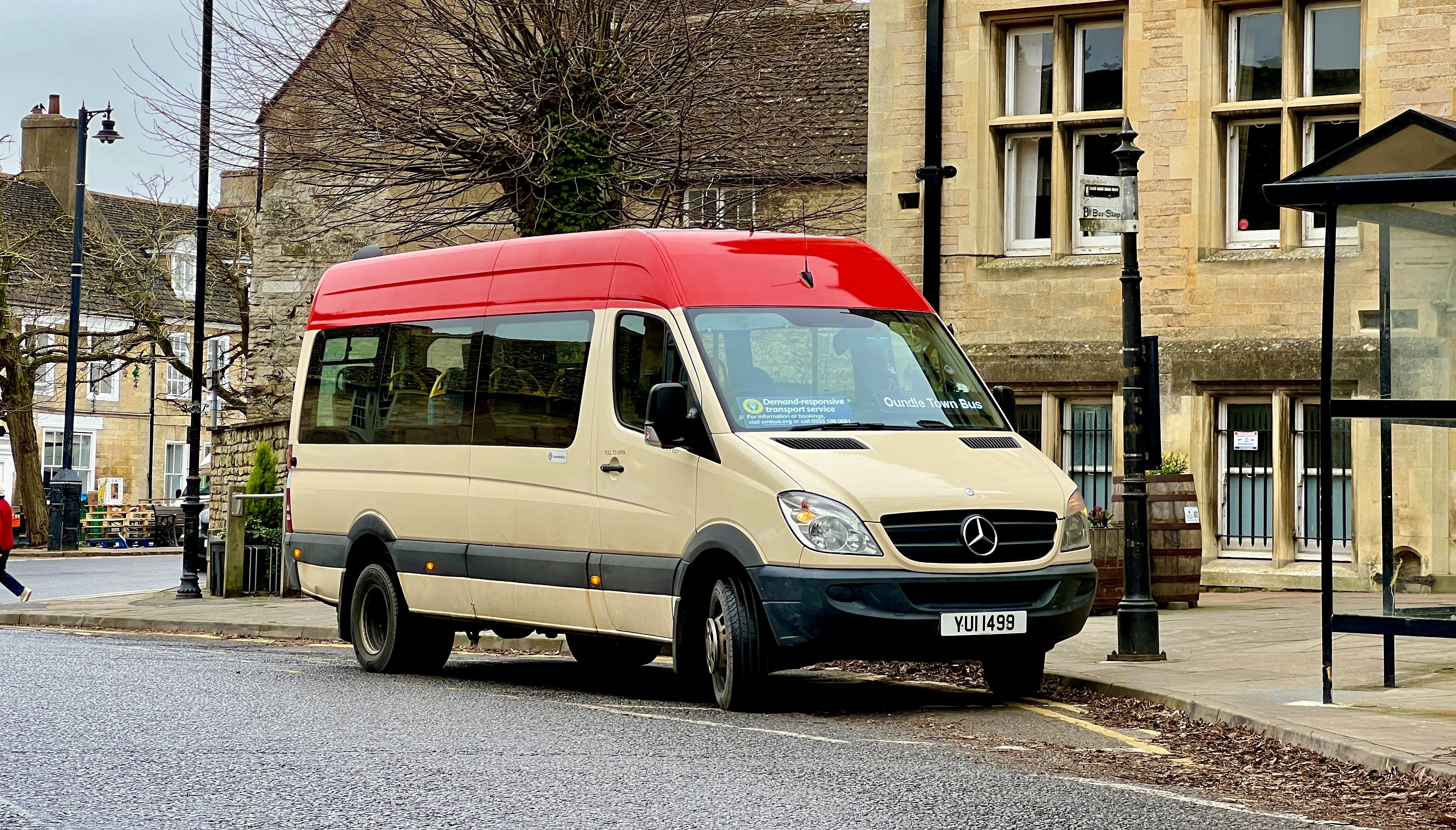 Comms MiniBus at a bus stop