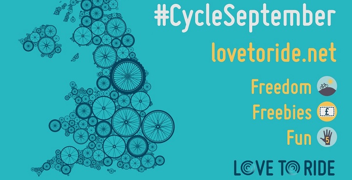 Bike spokes made out to represent the United Kingdom for Cycle September