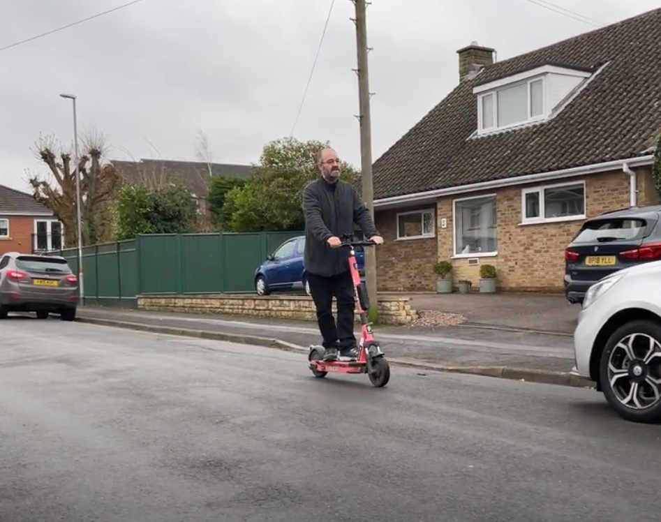 Person on a E scooter