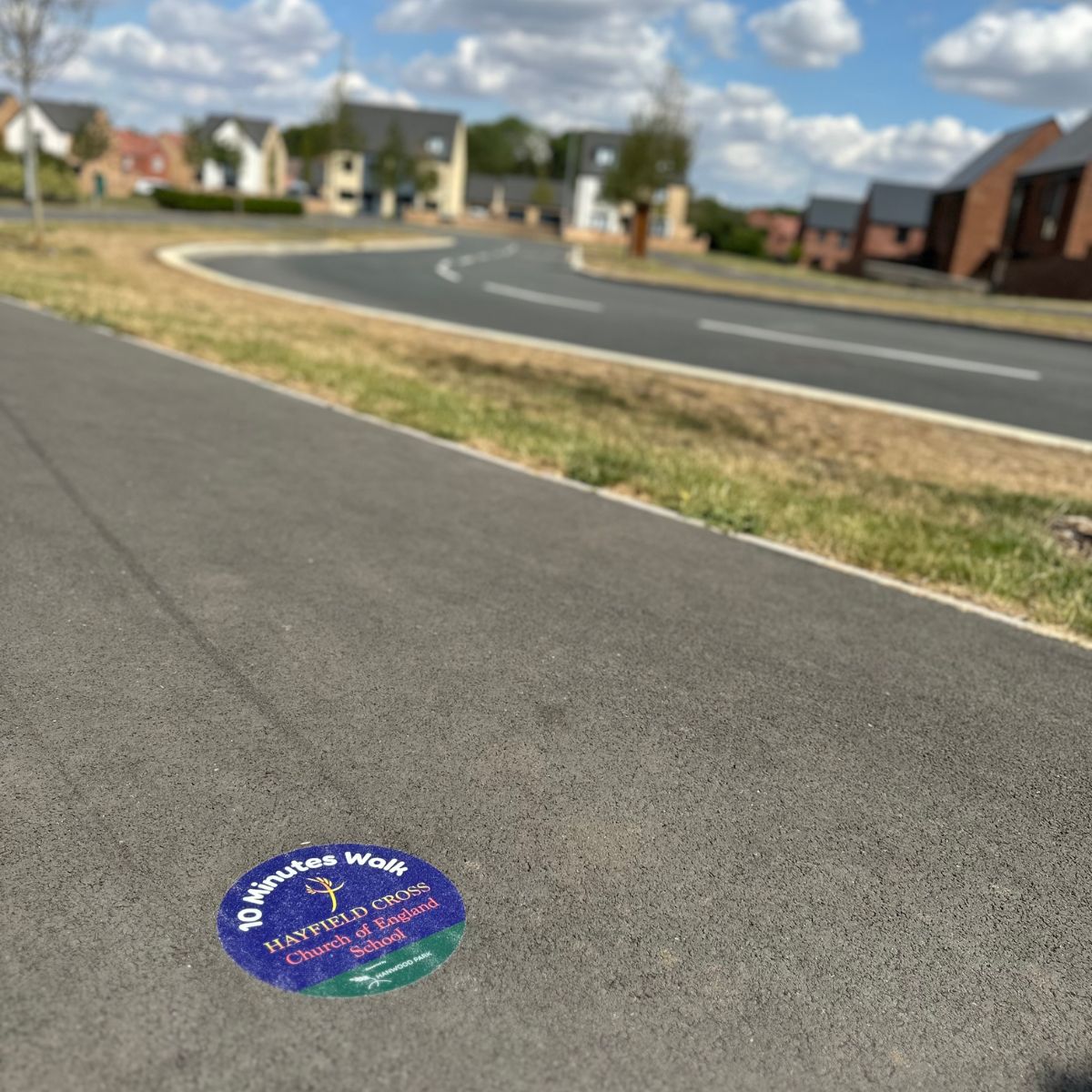 Hayfield Cross 10 Minute Pavement Sticker.