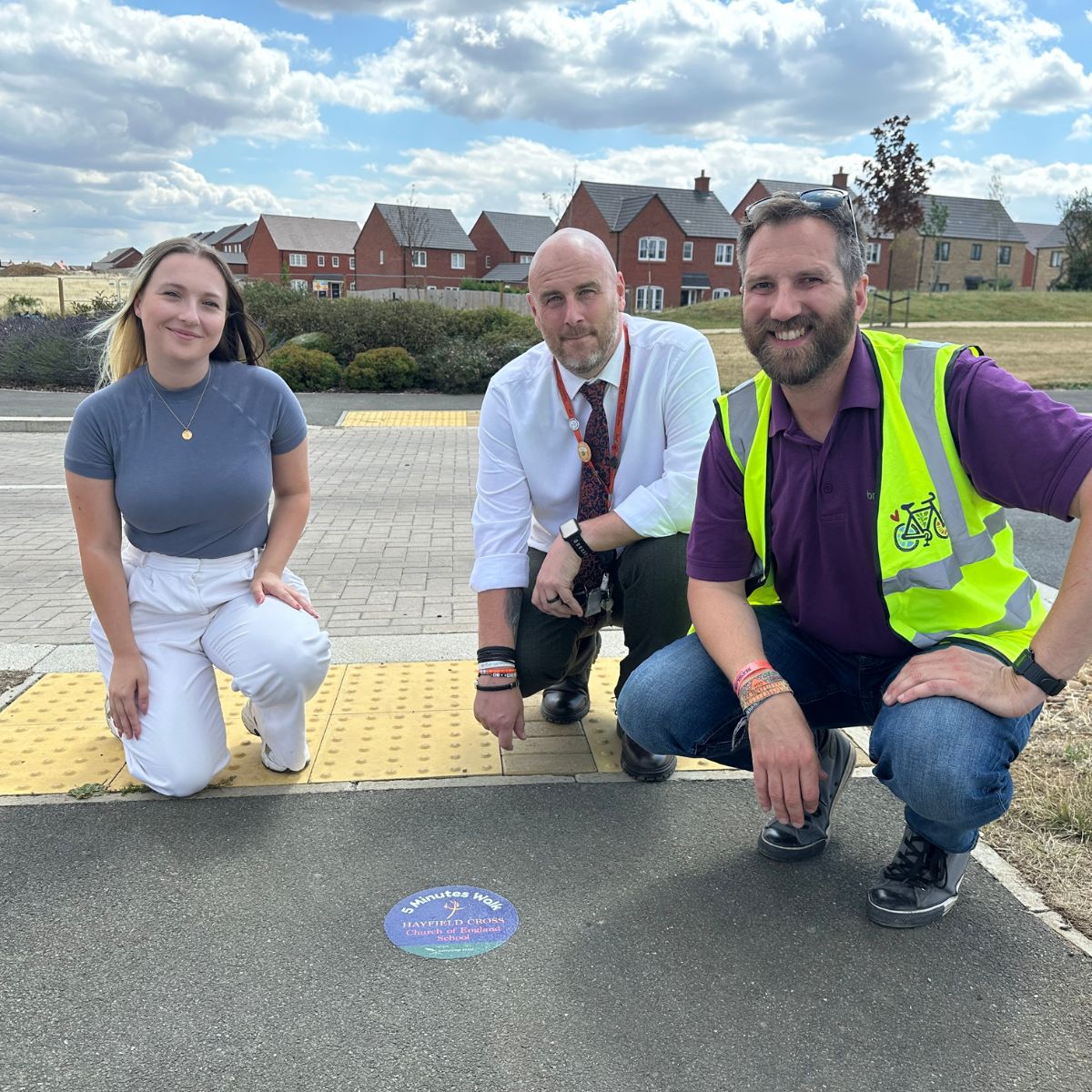 Hayfield Cross Pavement Sticker - Dez and Staff.
