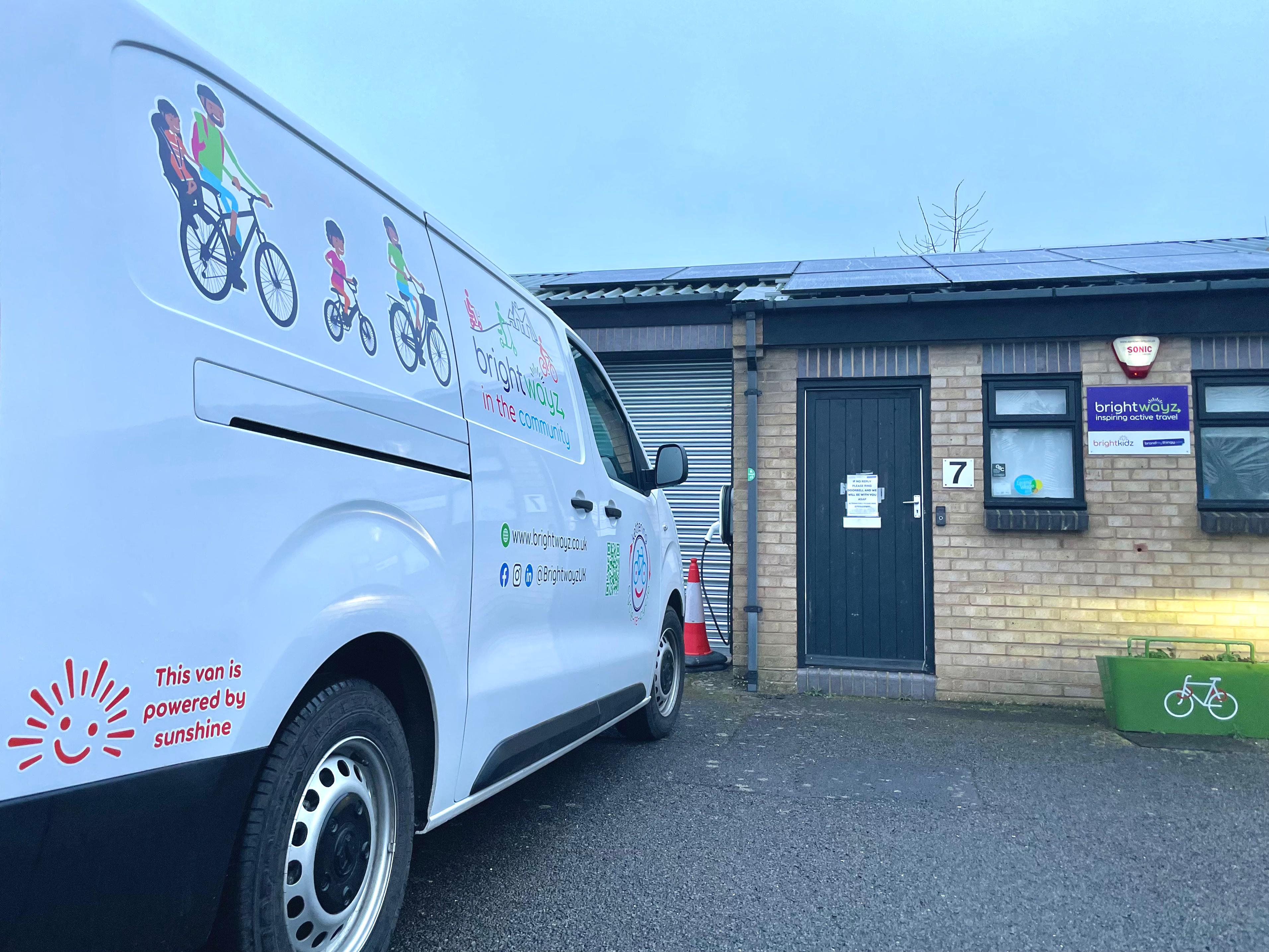 Brightwayz Van outside the office.