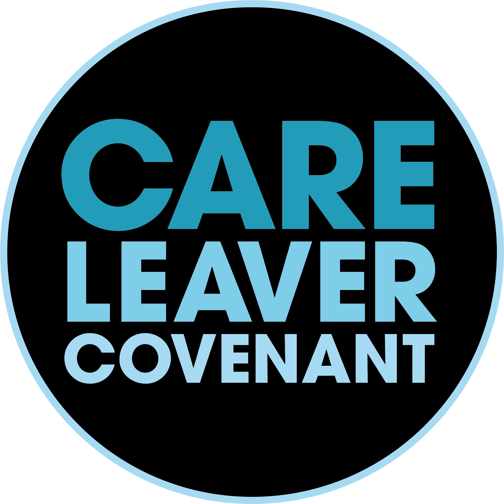 black and white Care leaver convenant logo