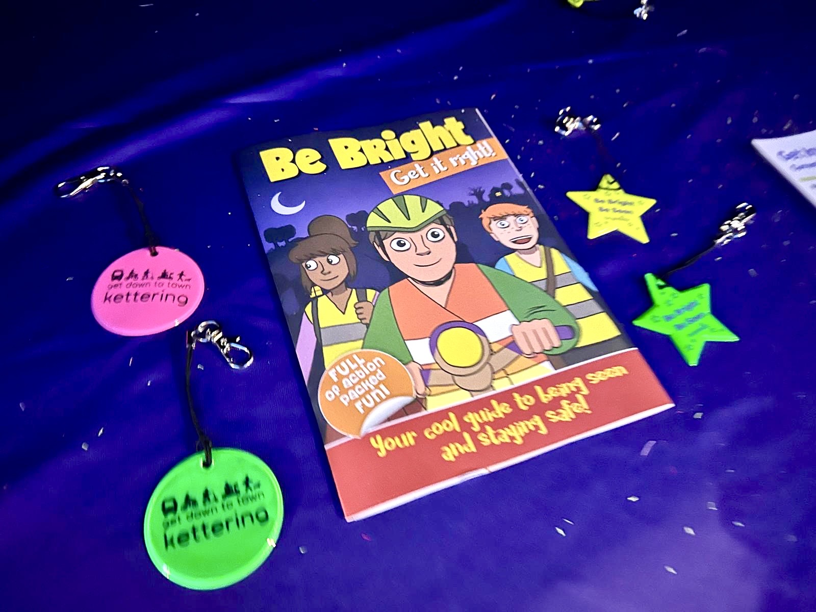 Be bright leaflet and reflector freebies.