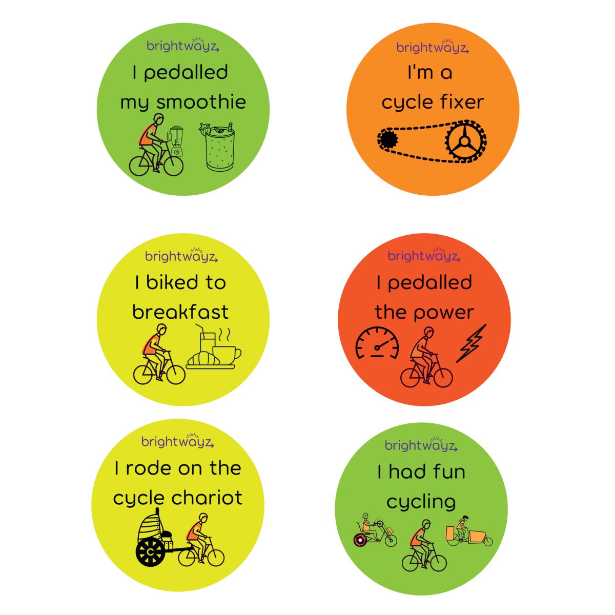 Cycle Event Circle Stickers