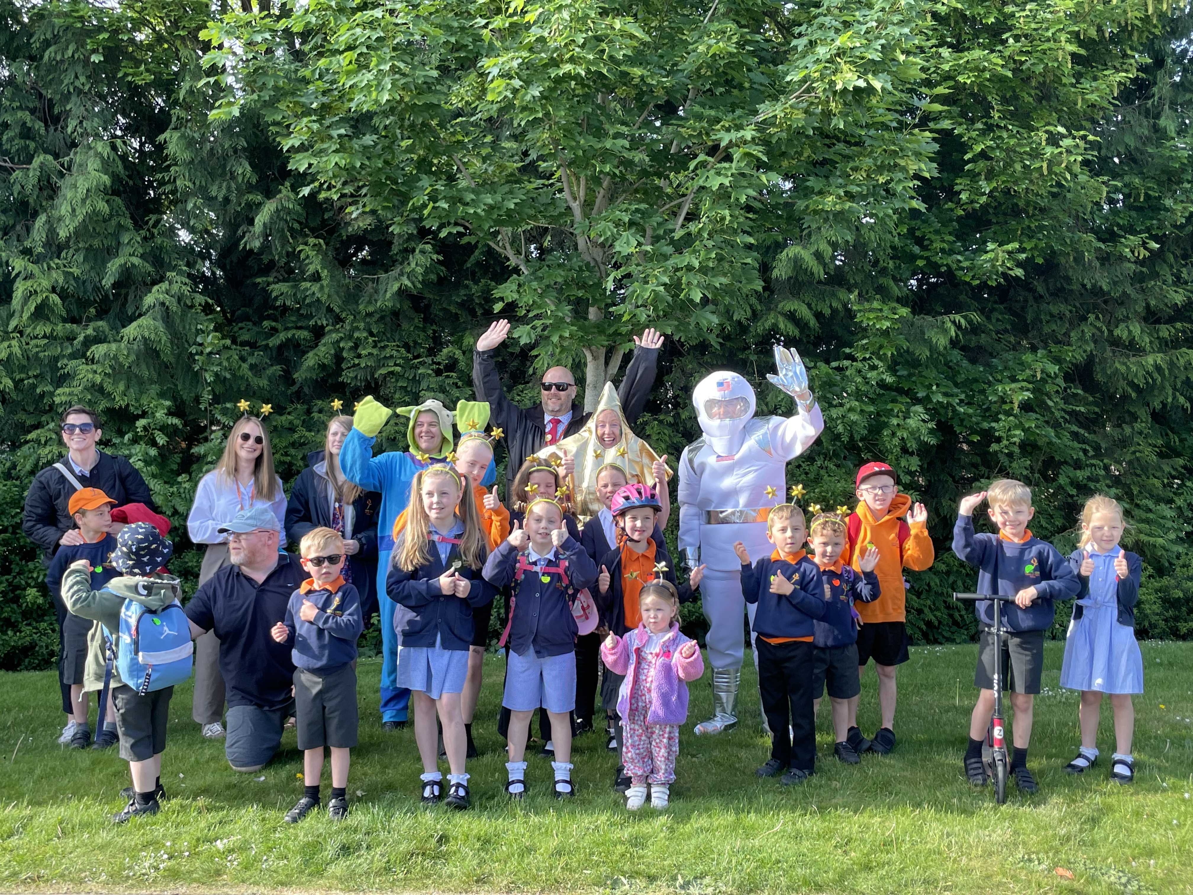 Space Walk Group Photo.