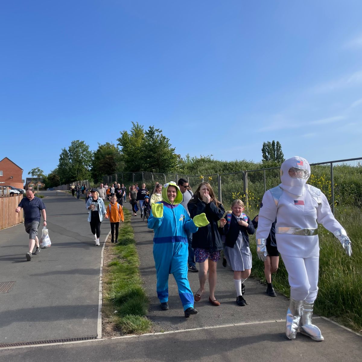 Spaceman walk from front.