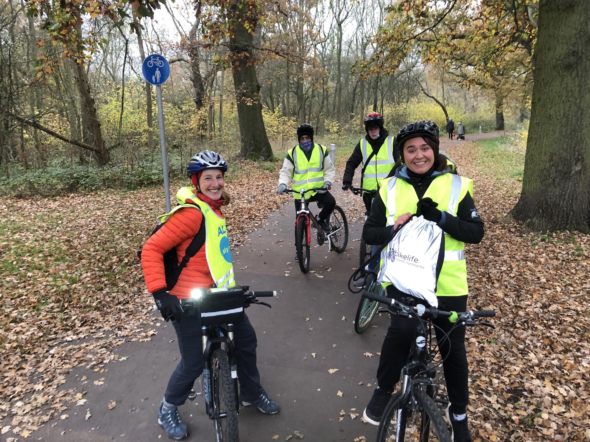 Cycle ride through the woods